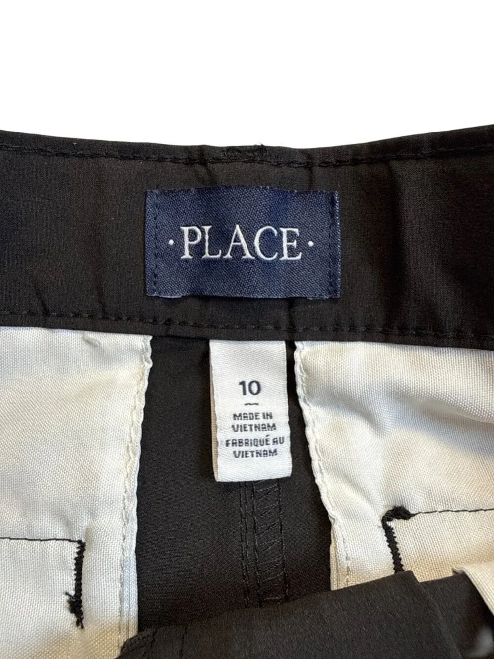 The Childrens Place Boys Quick Dry Chino Shorts~Size 10~Black Bottom NWoT L16 14